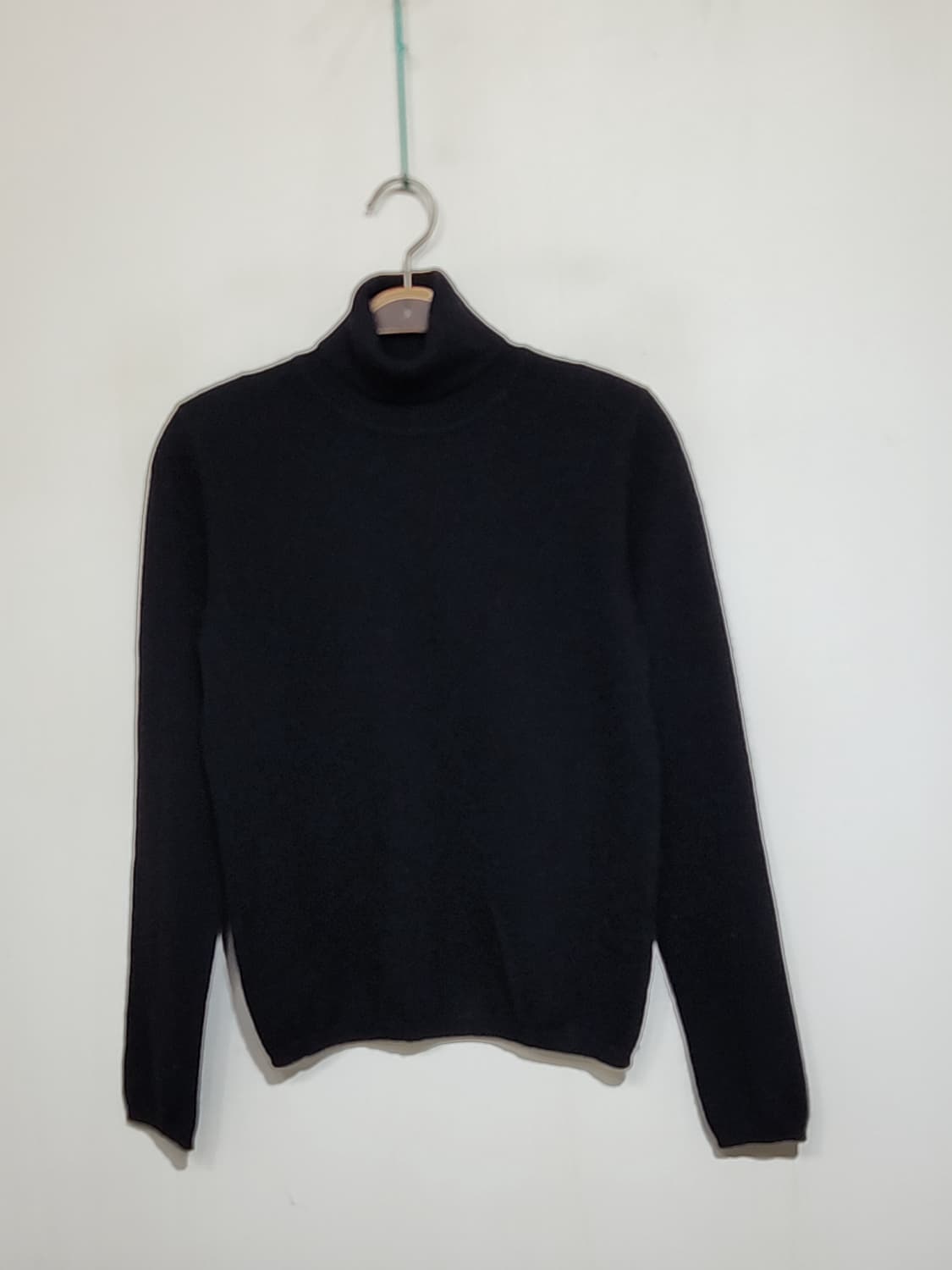 (S) 터틀넥 캐시미어 니트 블랙 목폴라 무지 스웨터  상품이미지1