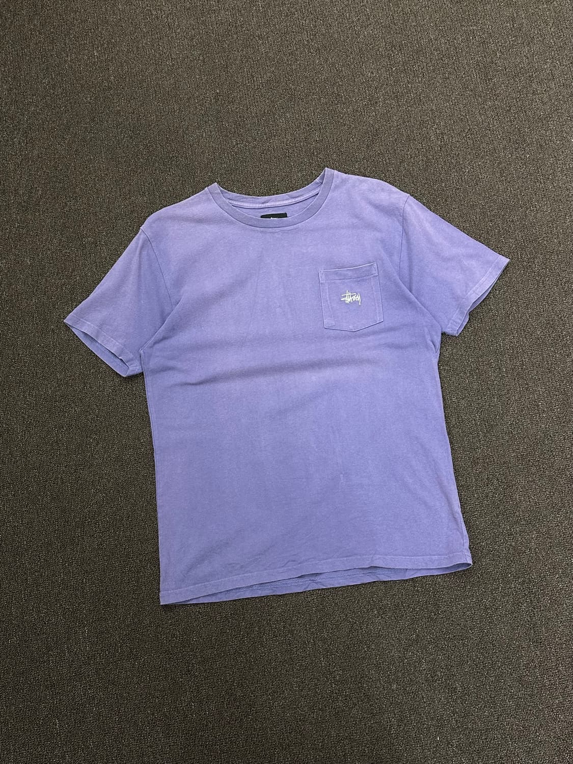M)스투시 빈티지 포켓 퍼플 반팔 티셔츠 상품이미지1