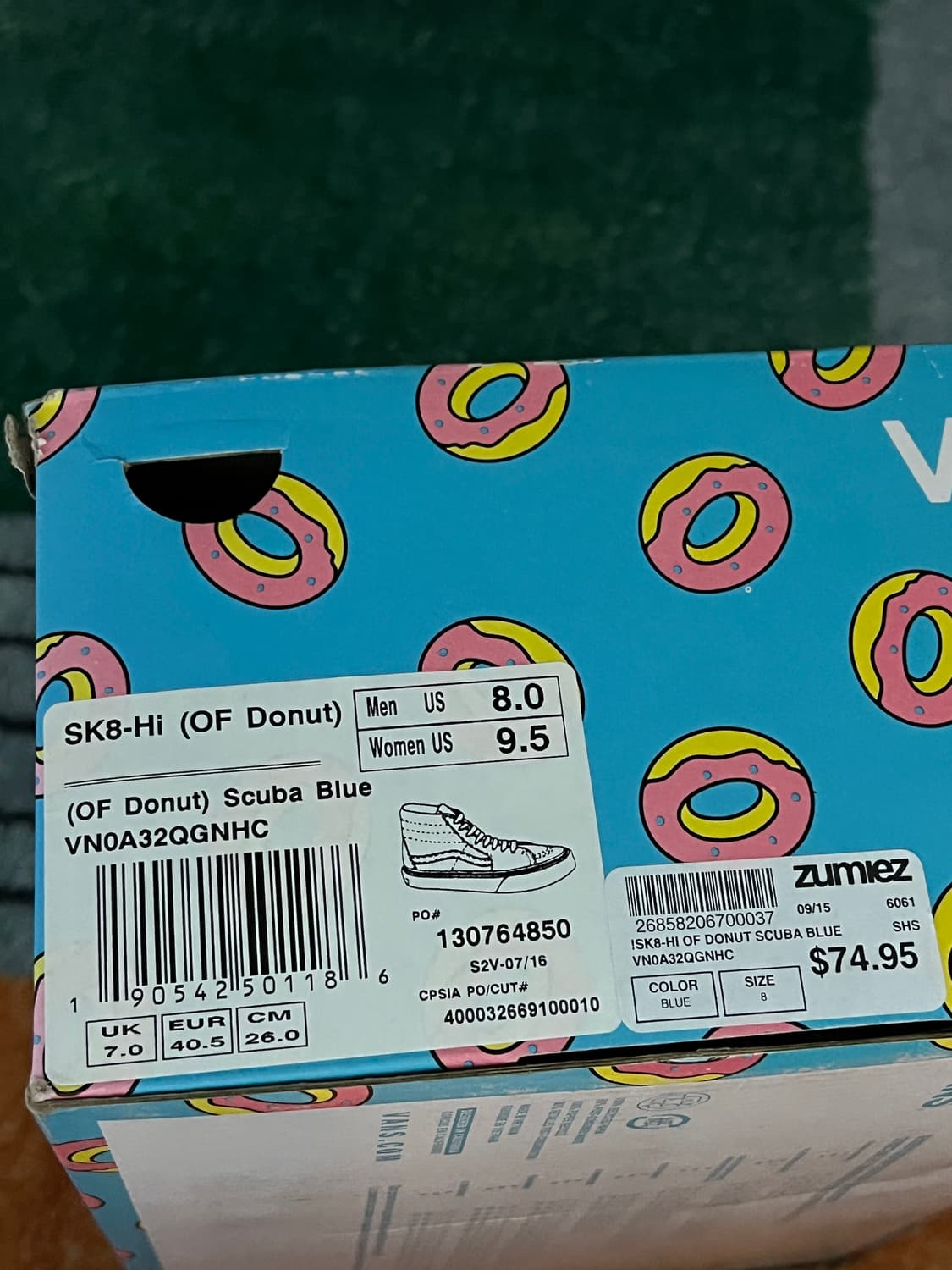 반스 x 오드퓨쳐 도넛 스케이트 하이 상품이미지3