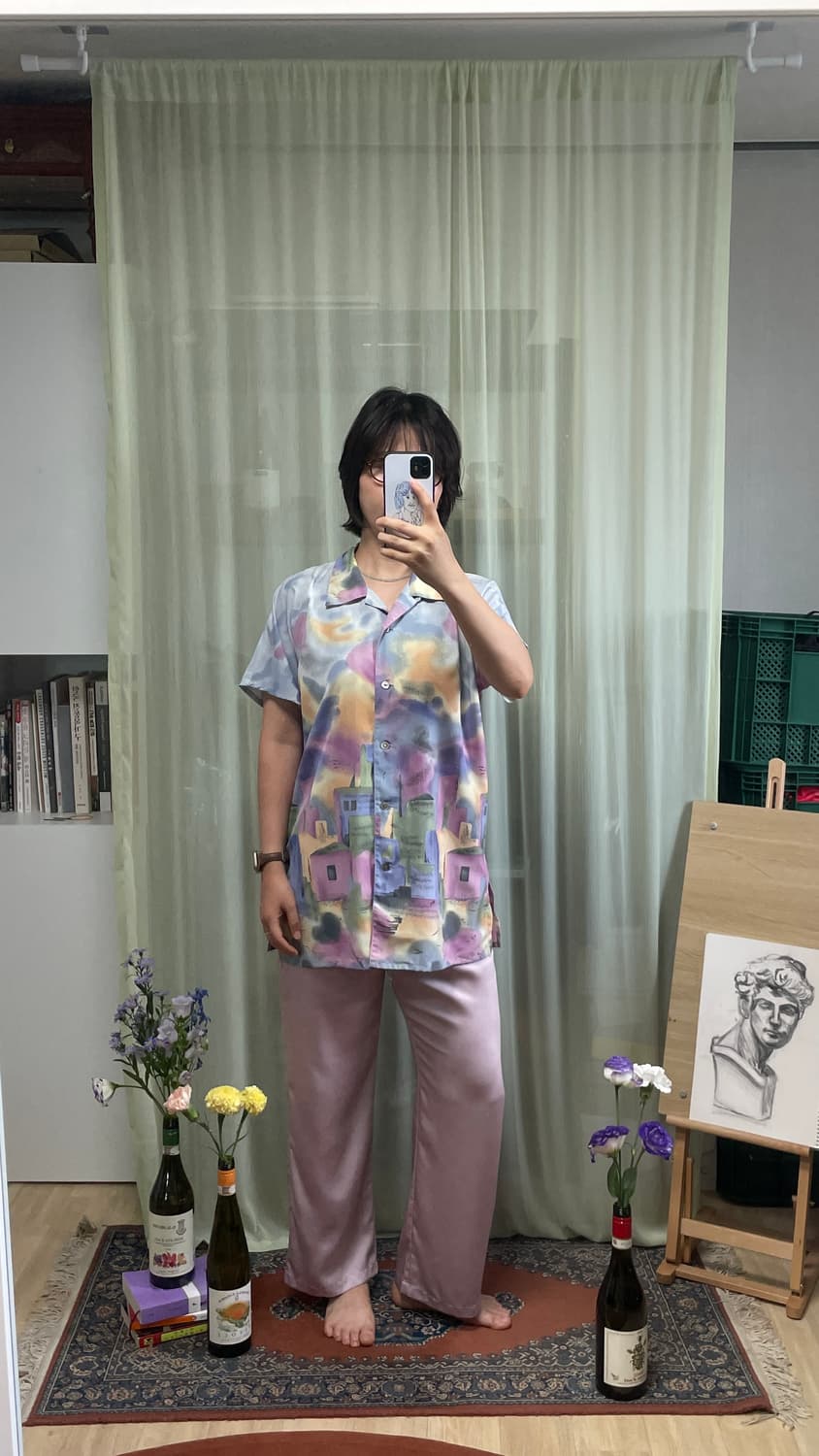 일본 빈티지 파스텔 셔츠 휴양지룩 상품이미지4
