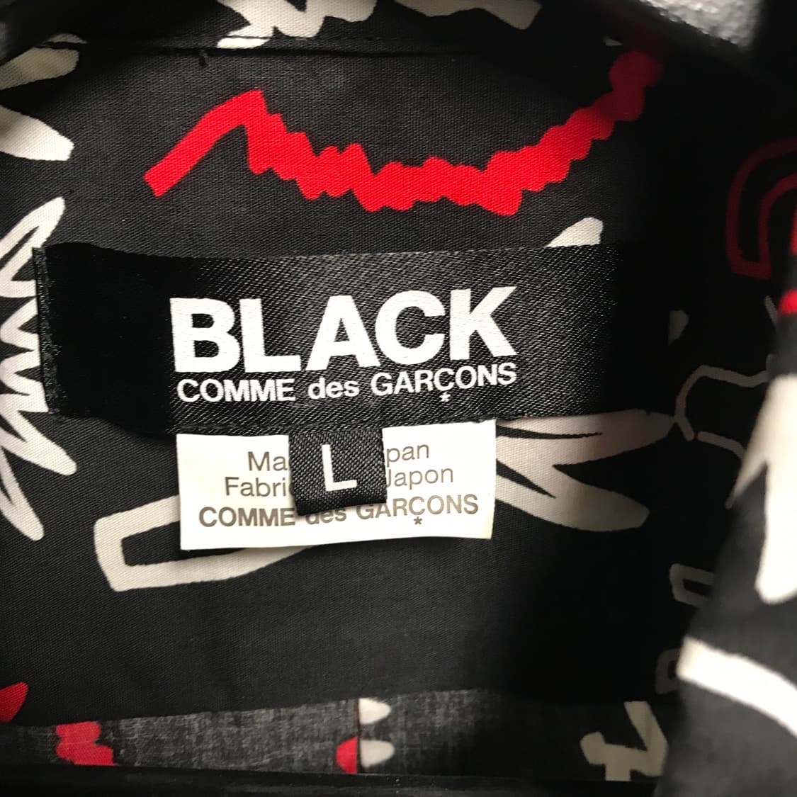 꼼데가르송 블랙 패턴 셔츠 L 상품이미지5