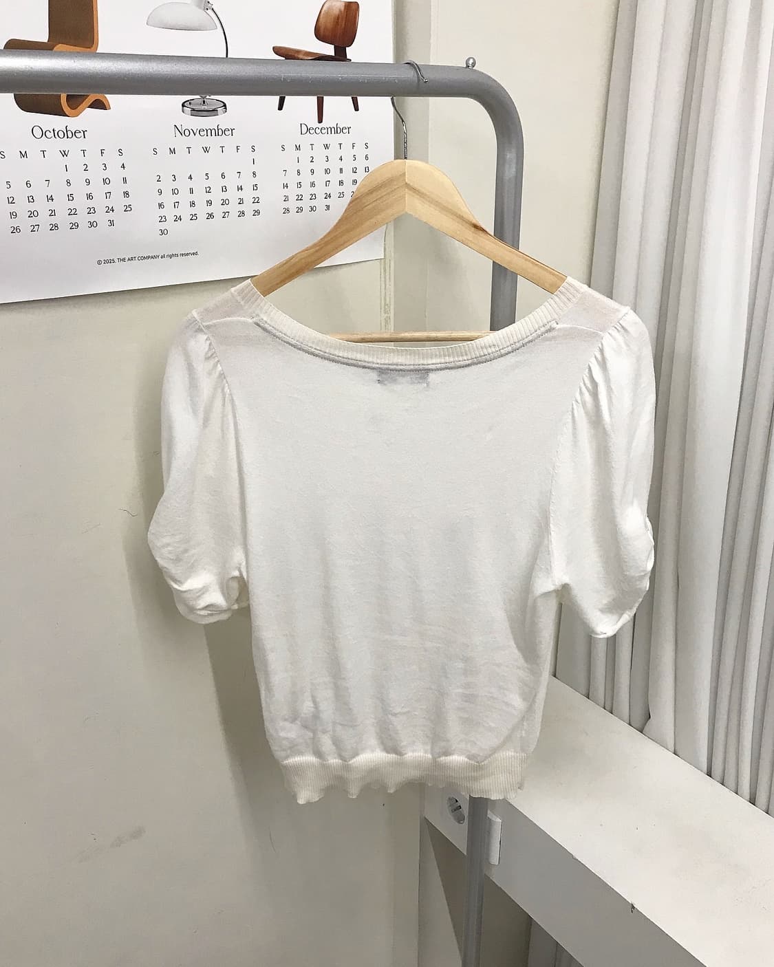 버버리 로고 화이트 셔링 반팔 니트 상품이미지4