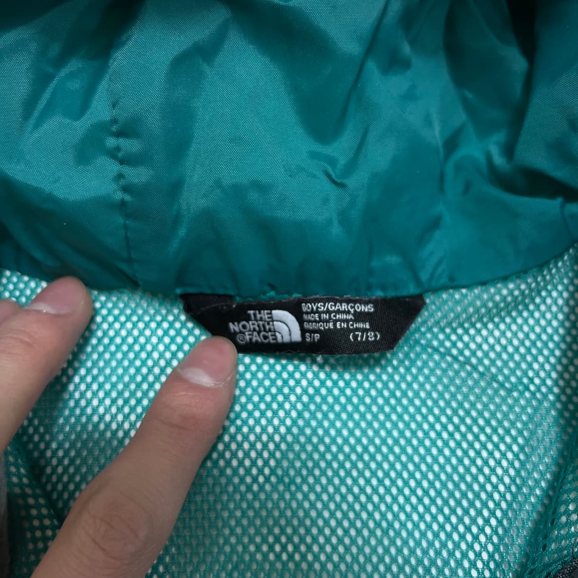 노스페이스 보이즈 드라이벤트 배색 바람막이 후드자켓 [그레이] 7-8세 상품이미지5