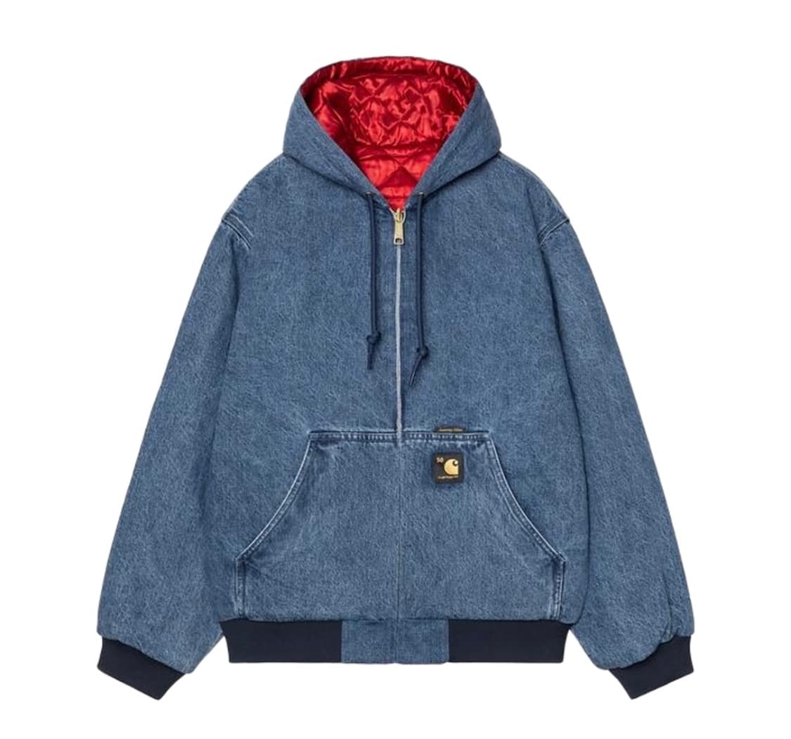 칼하트 wip og 액티브 데님 자켓 50주년 에디션 블루 USA 레드 상품이미지1