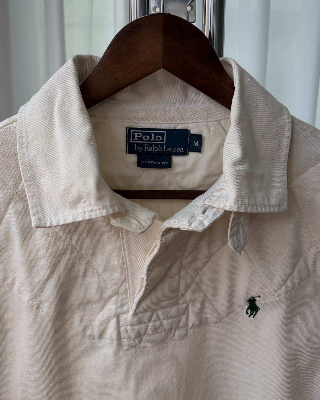 [M]폴로 랄프로렌 숄더 엘보 패치 크림 럭비 티셔츠 상품이미지9