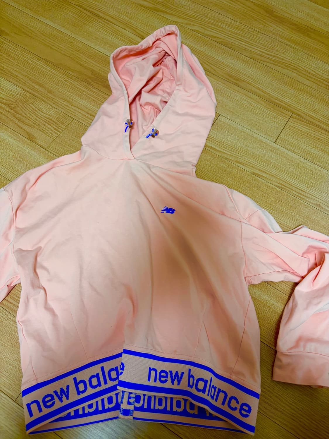 뉴발란스 형광 주황 핑크 후드 상품이미지1