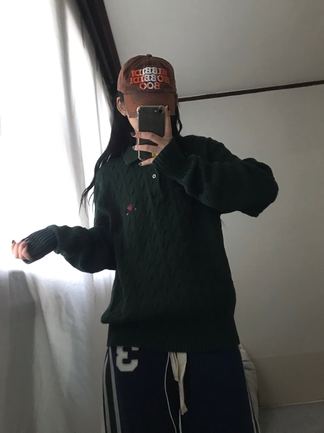 폴로 그린 케이블 카라니트 상품이미지3