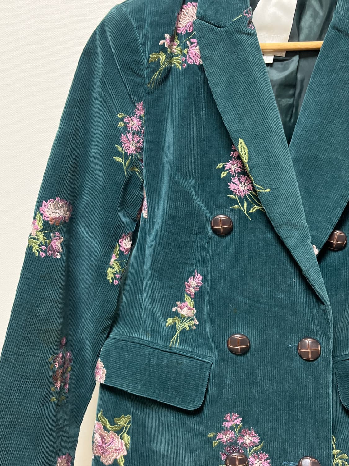 꽃자수 코듀로이 자켓 블라우저 상품이미지3
