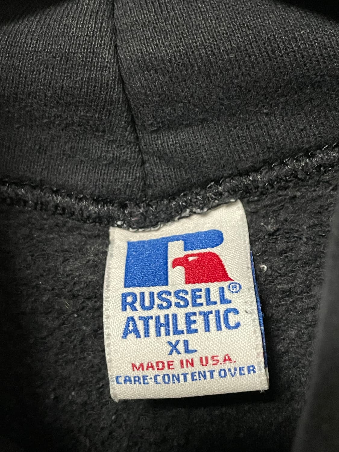 (XL) 90s 러셀 애슬래틱 50/50 후드 블랙 상품이미지4