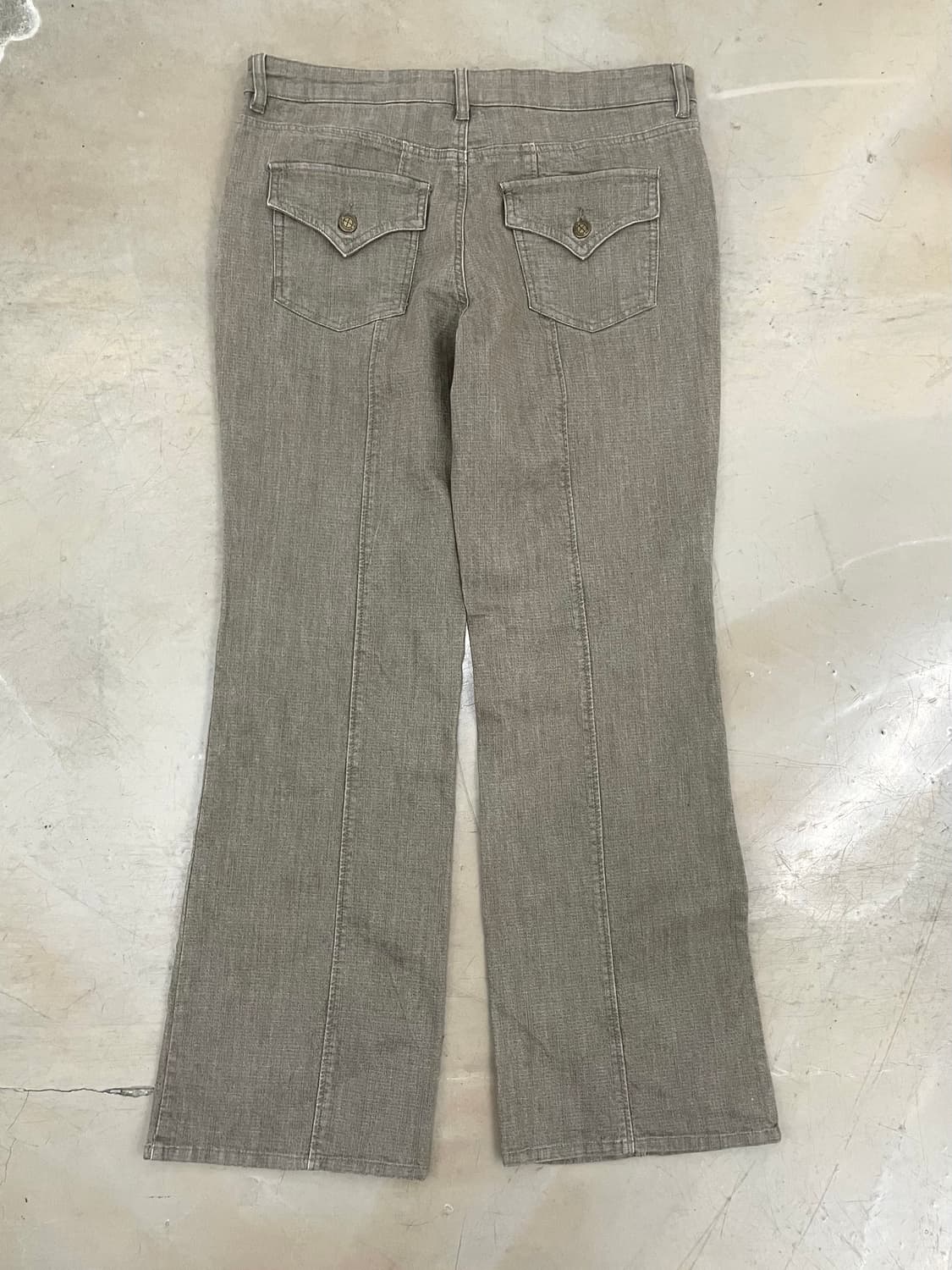 pocket Details belt beige boot-cut pants 상품이미지5