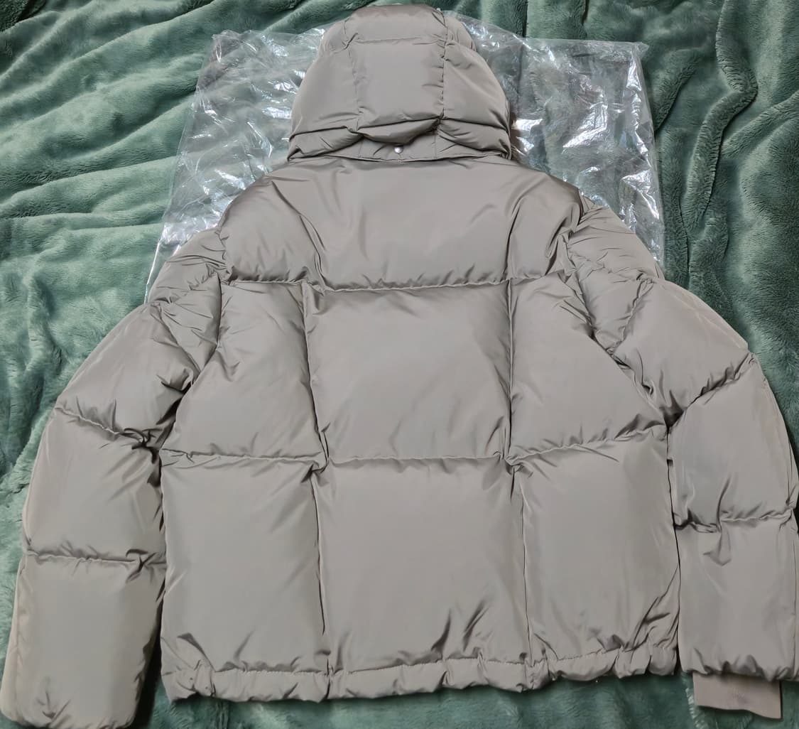 25fw 벨리에 크로스 라인 후디드 구스 다운 패딩 올리브 상품이미지3