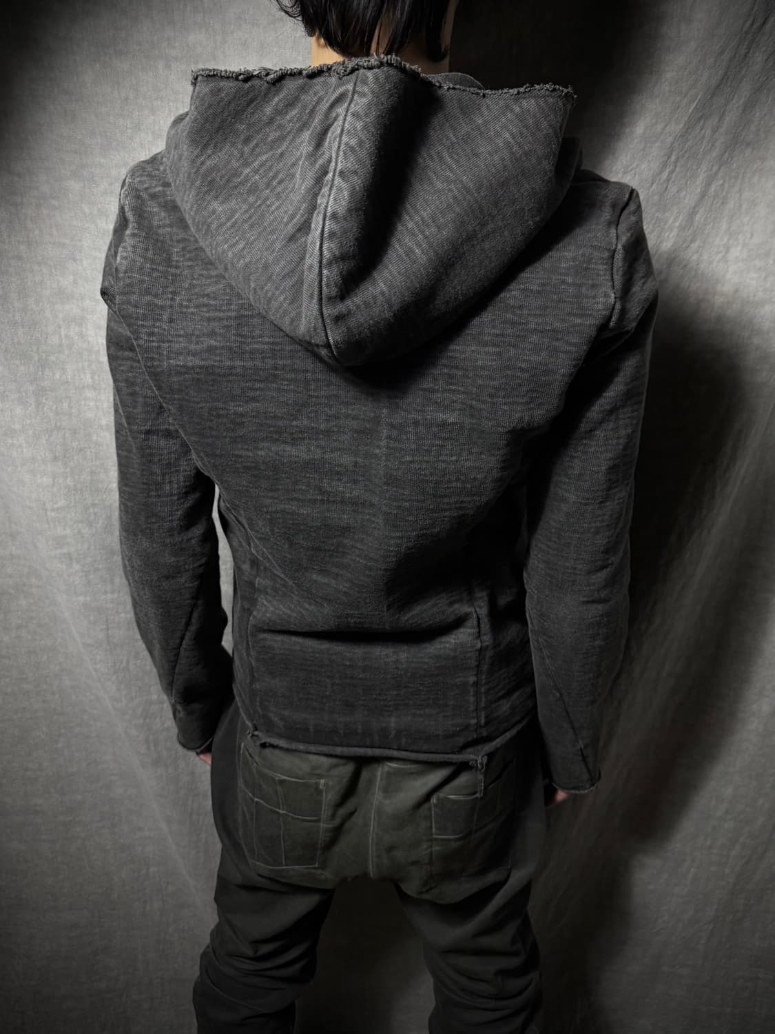 wjk Heavy Cotton Raw Edge Zip Up Hoodie  상품이미지2