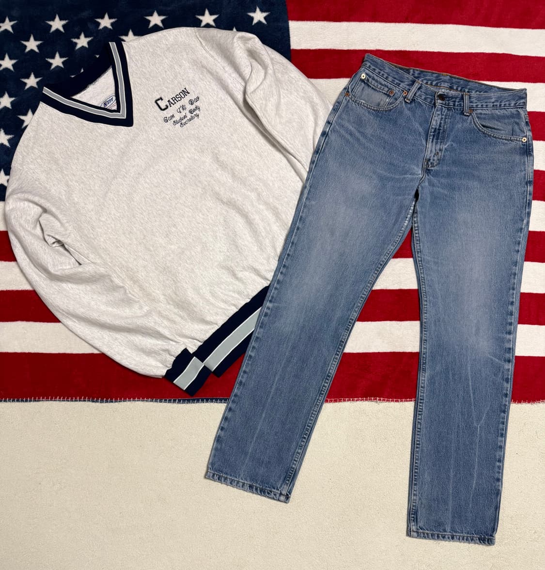 NEFF USA V넥 헤비 스웻셔츠 [L] 상품이미지10