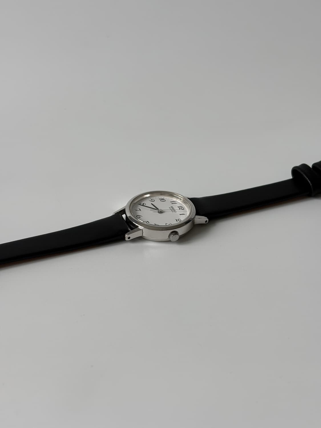 1980년대 빈티지시계 아라빅 인덱스 실버 쿼츠 여성 상품이미지4