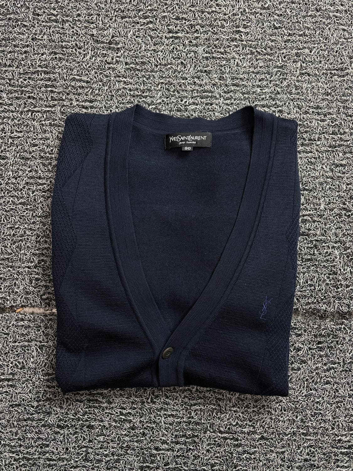 90s YSL 입생로랑 자수로고 아카이브 미니멀 가디건 2020 상품이미지1