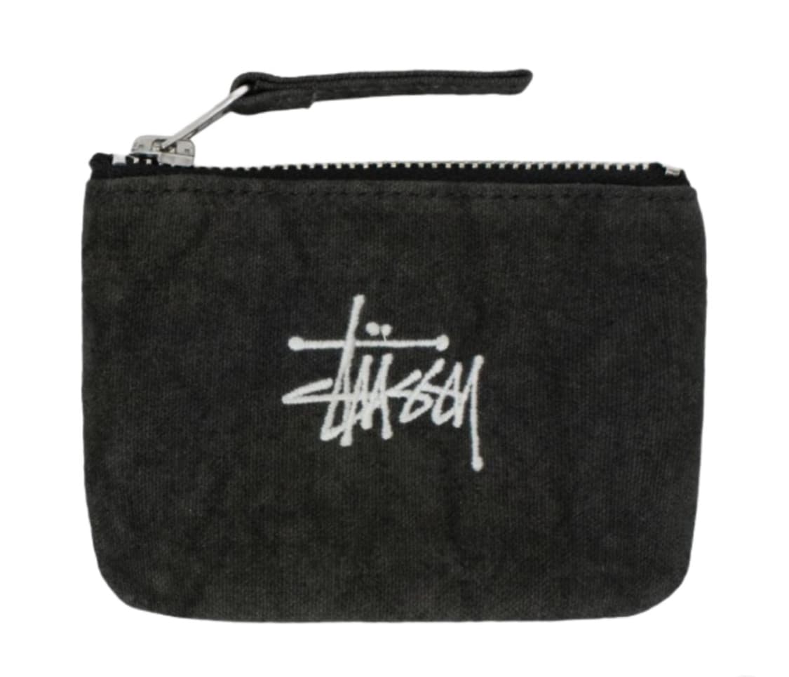 스투시 캔버스 코인 파우치 워시드 블랙 상품이미지1