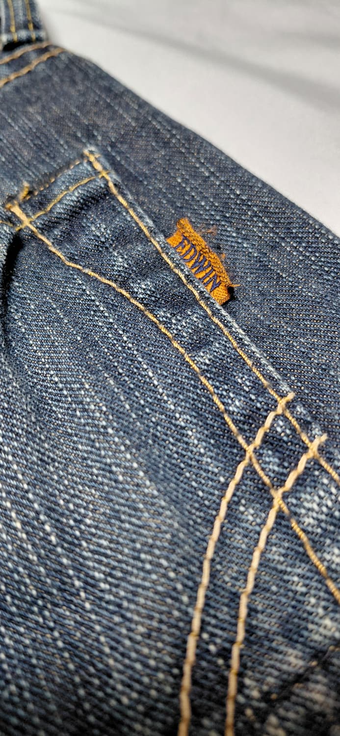 [34] 에드윈(EDWIN) LOT 505 빈티지 신치백 데님 반바지 상품이미지10