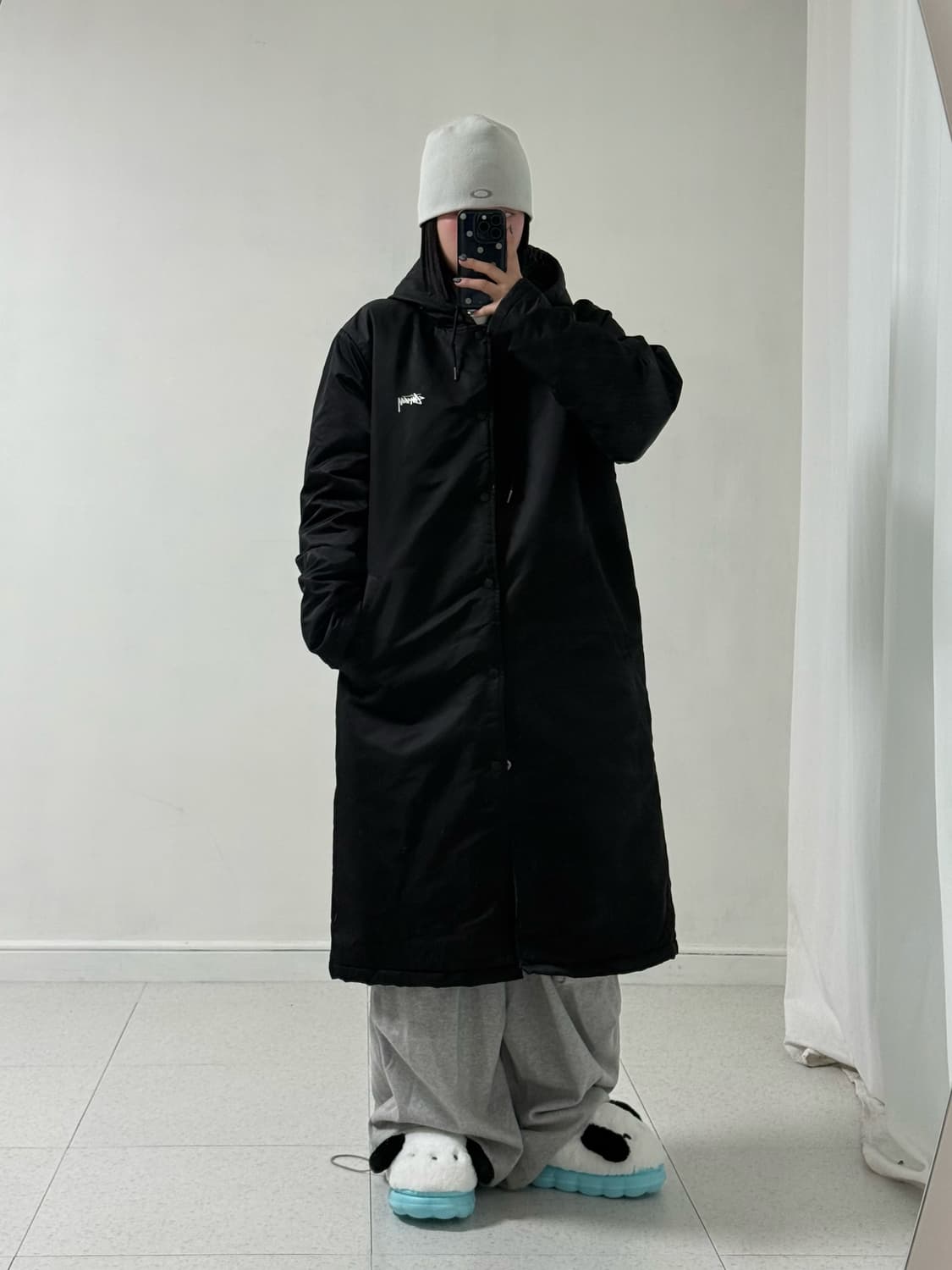 스투시 로고 롱파카 상품이미지3