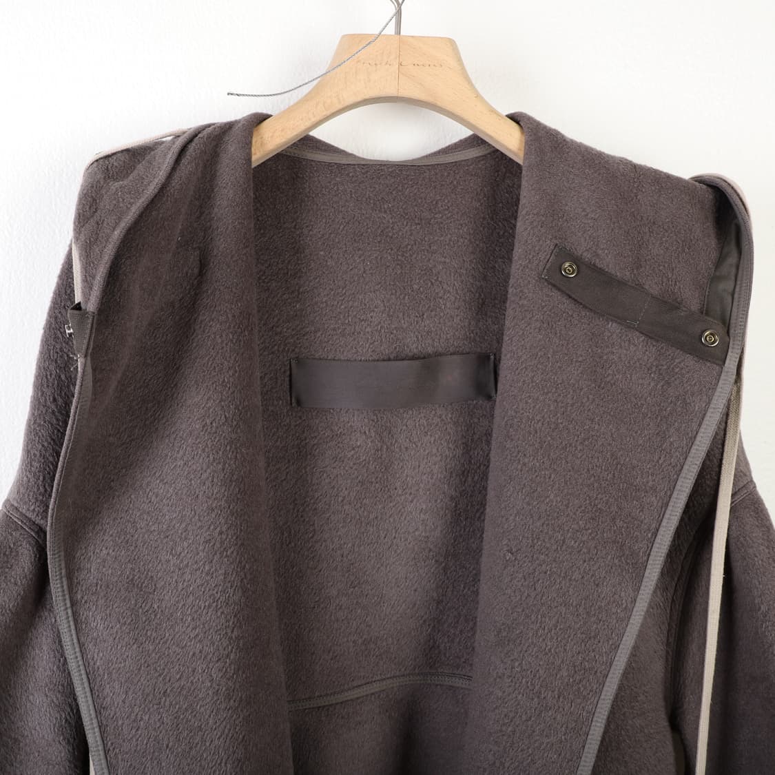 38 / Rick Owens 릭오웬스 실크 헤어 후드 코트 상품이미지7