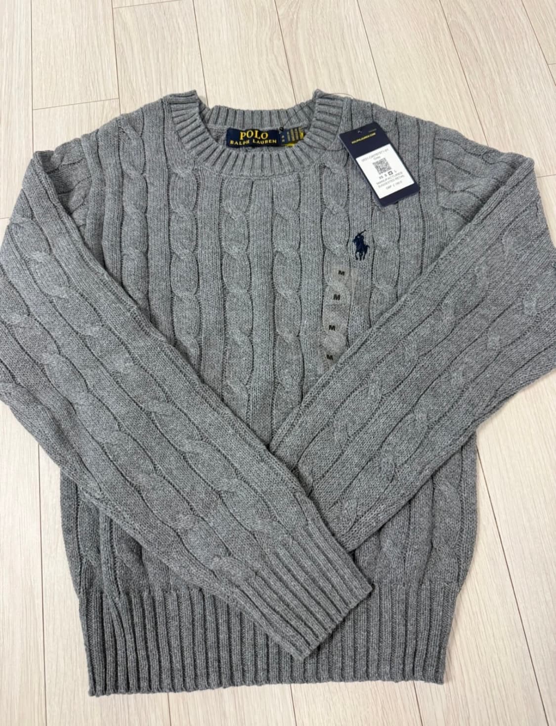 폴로 꽈배기니트 M 상품이미지1