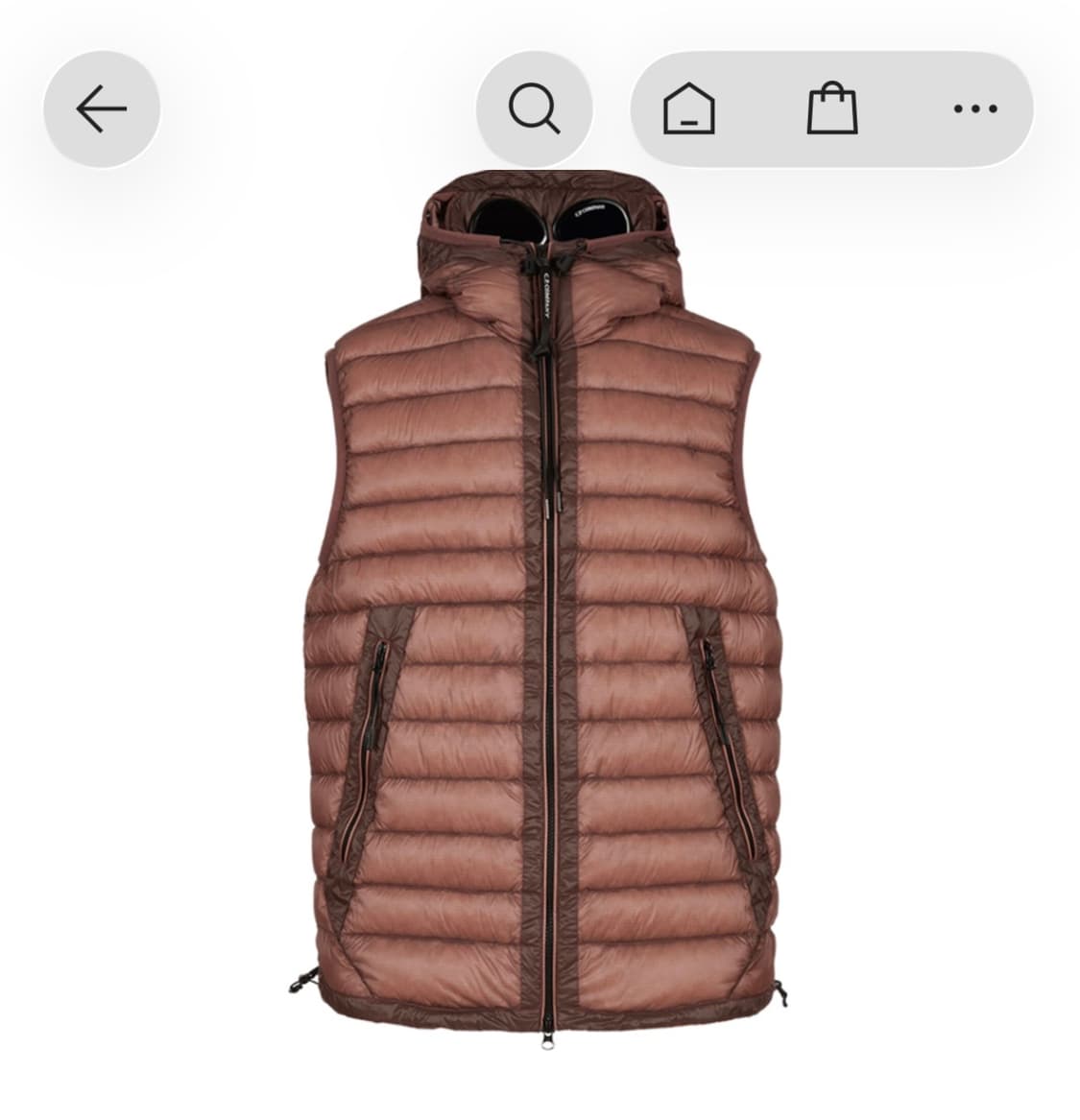 CP 컴퍼니 DD Shell 고글 다운 베스트(시더 우드 핑크) 상품이미지1