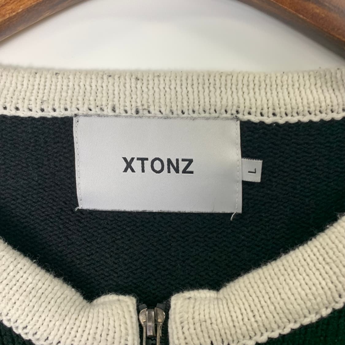 엑스톤즈 스포티 라운드 니트집업 상품이미지6