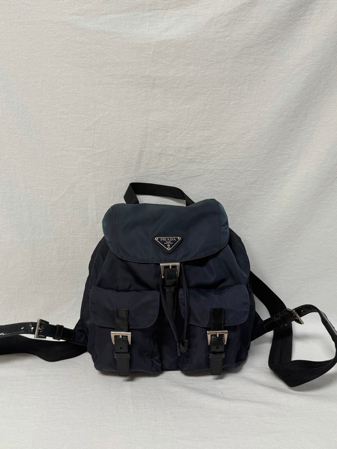 정품 프라다 포코노 나일론 투포켓 백팩 네이비 스몰 상품이미지7