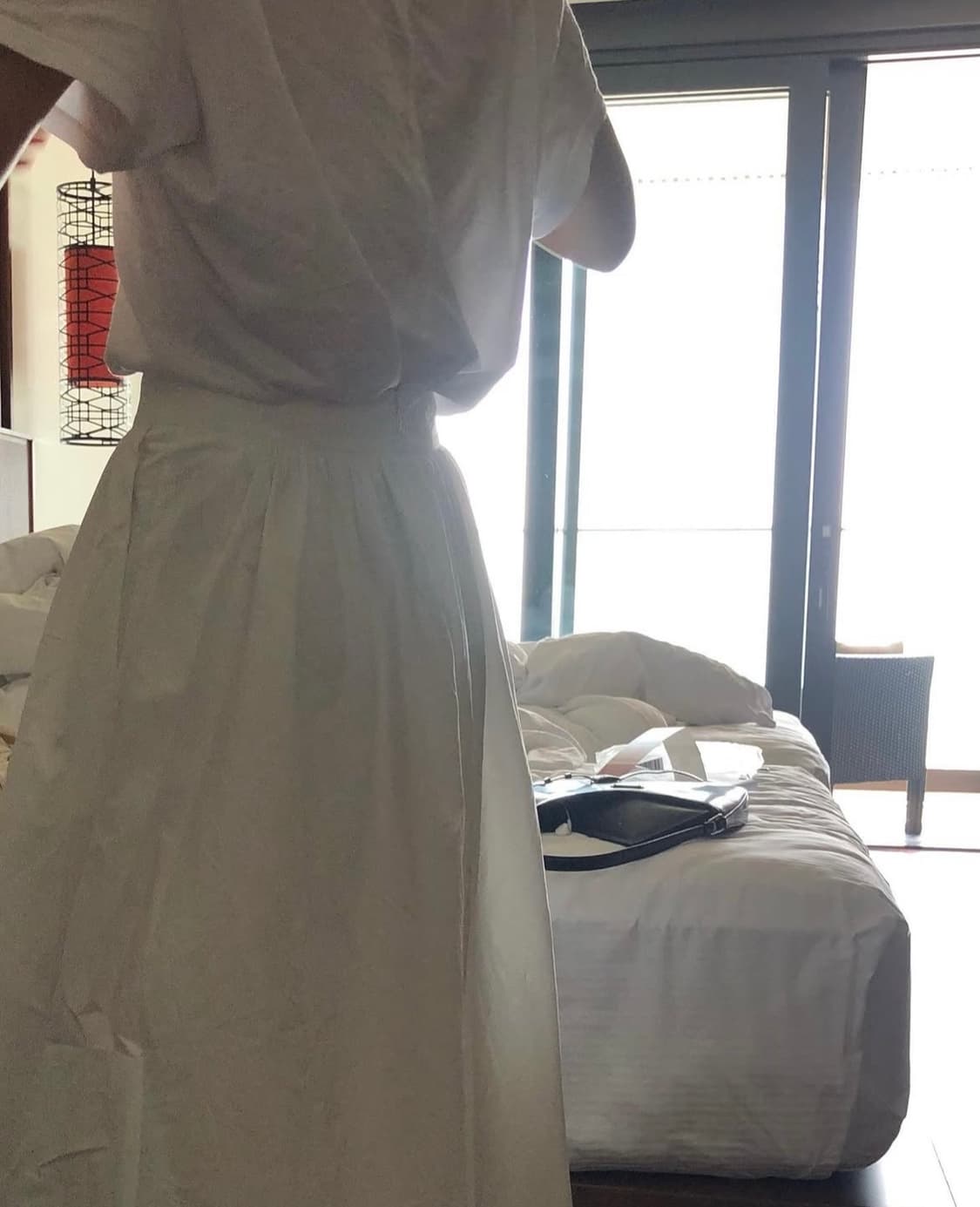 Haag paper skirt 헤이그 페이퍼 스커트 white/s 상품이미지3