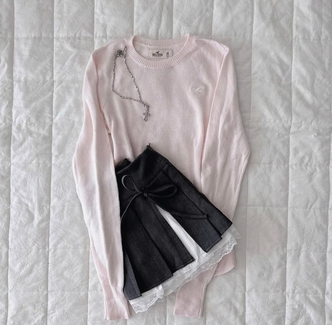 이코 어항 빈티지 홀리스터 아베크롬비 딸기우유 핑크 롱슬리브 니트 대장 상품이미지1