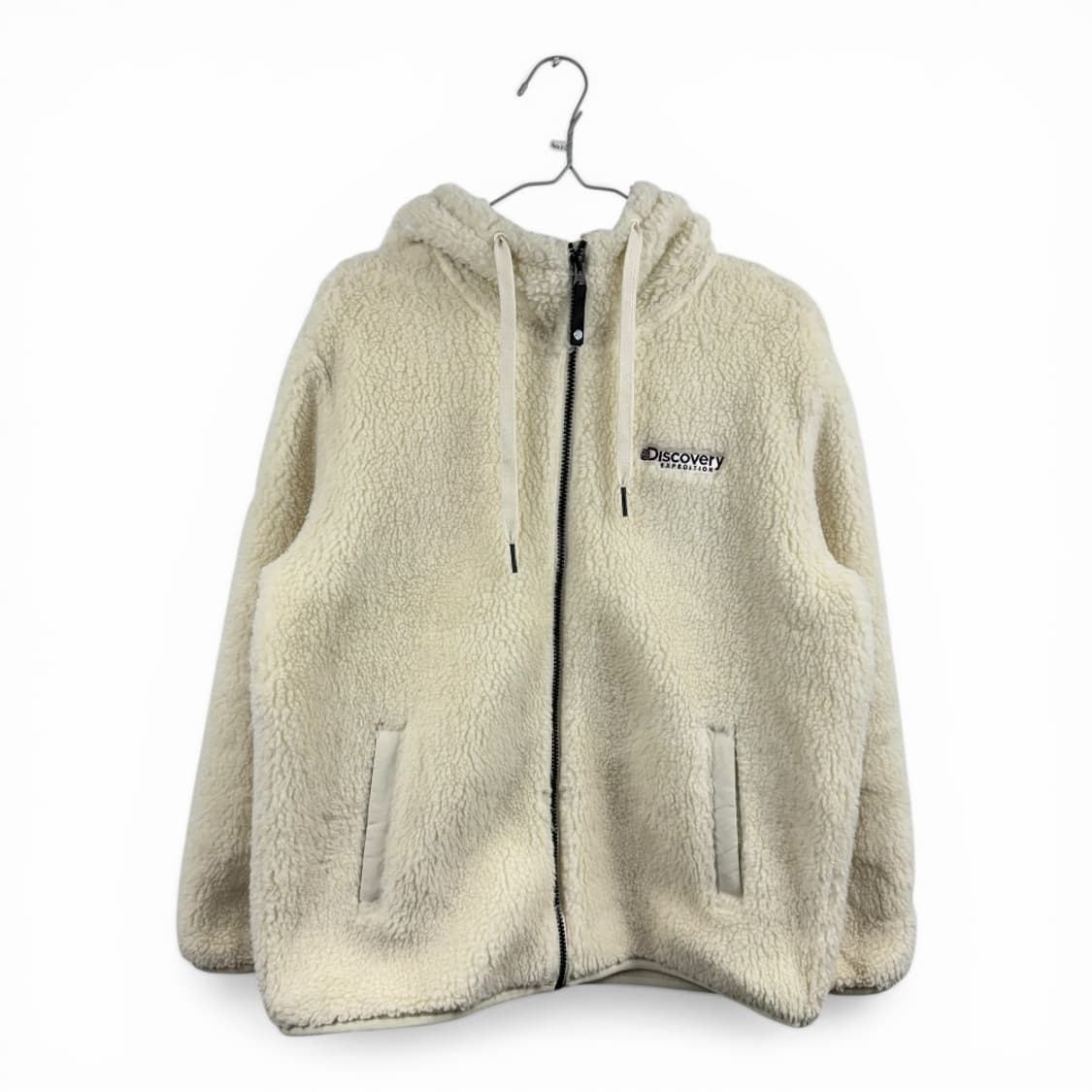 (100) 디스커버리 양털 셰르파 플리스 후드집업 자켓 아이보리 상품이미지1