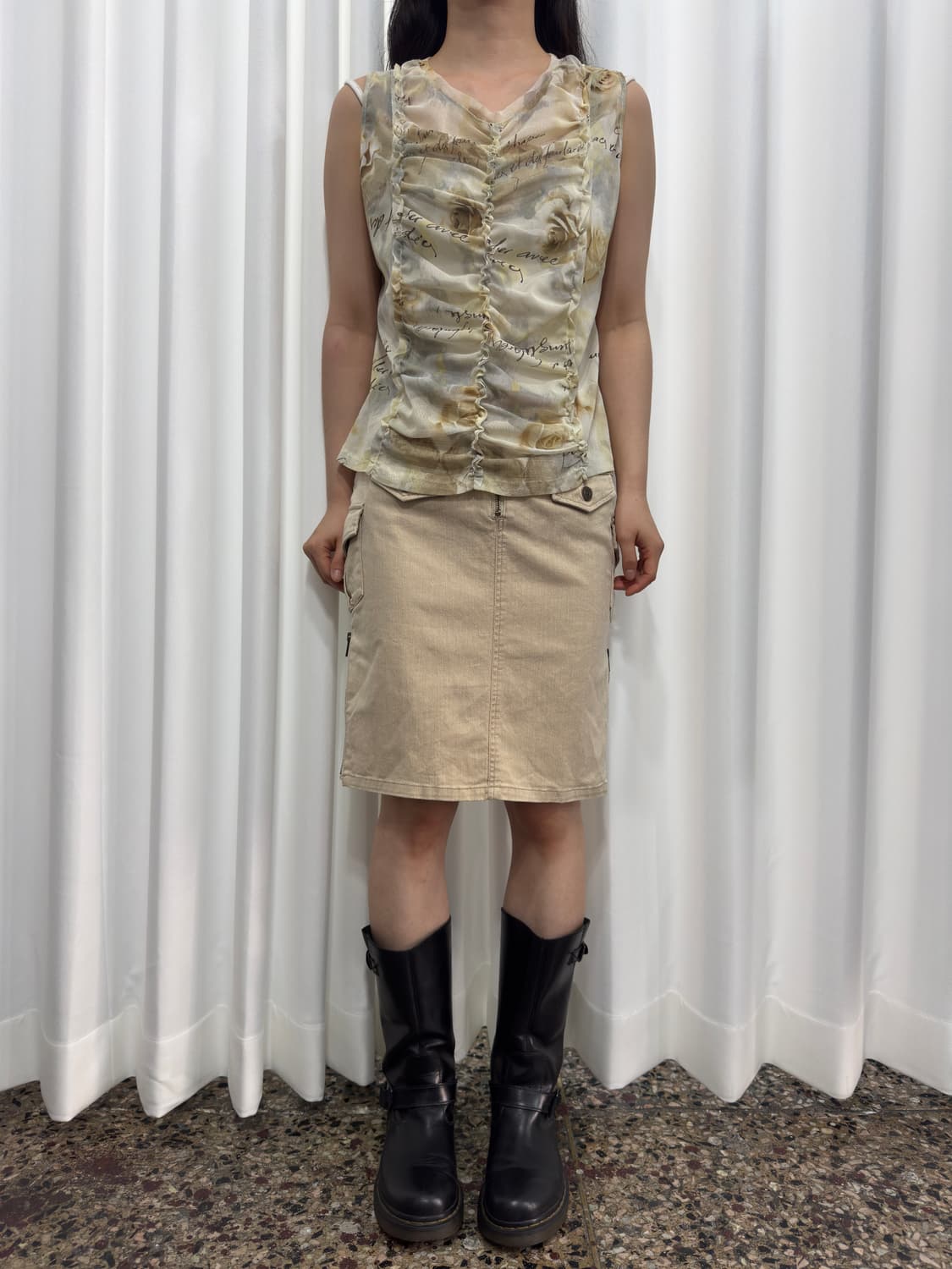 flower shirring sleeveless 상품이미지3
