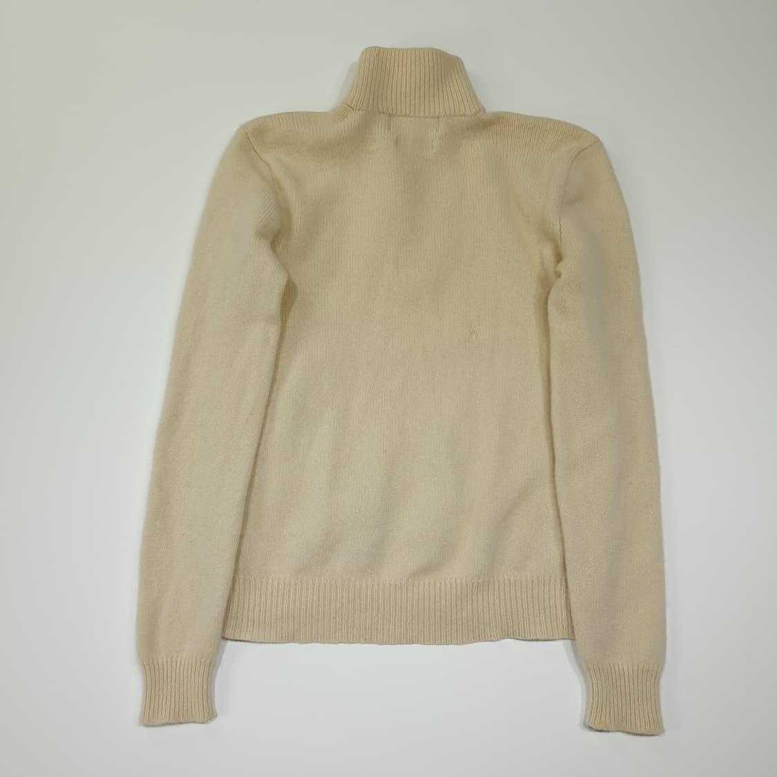 CL560 S 폴로 00s 램스울 가죽풀러 크림 하프집업 니트 스웨터 상품이미지6