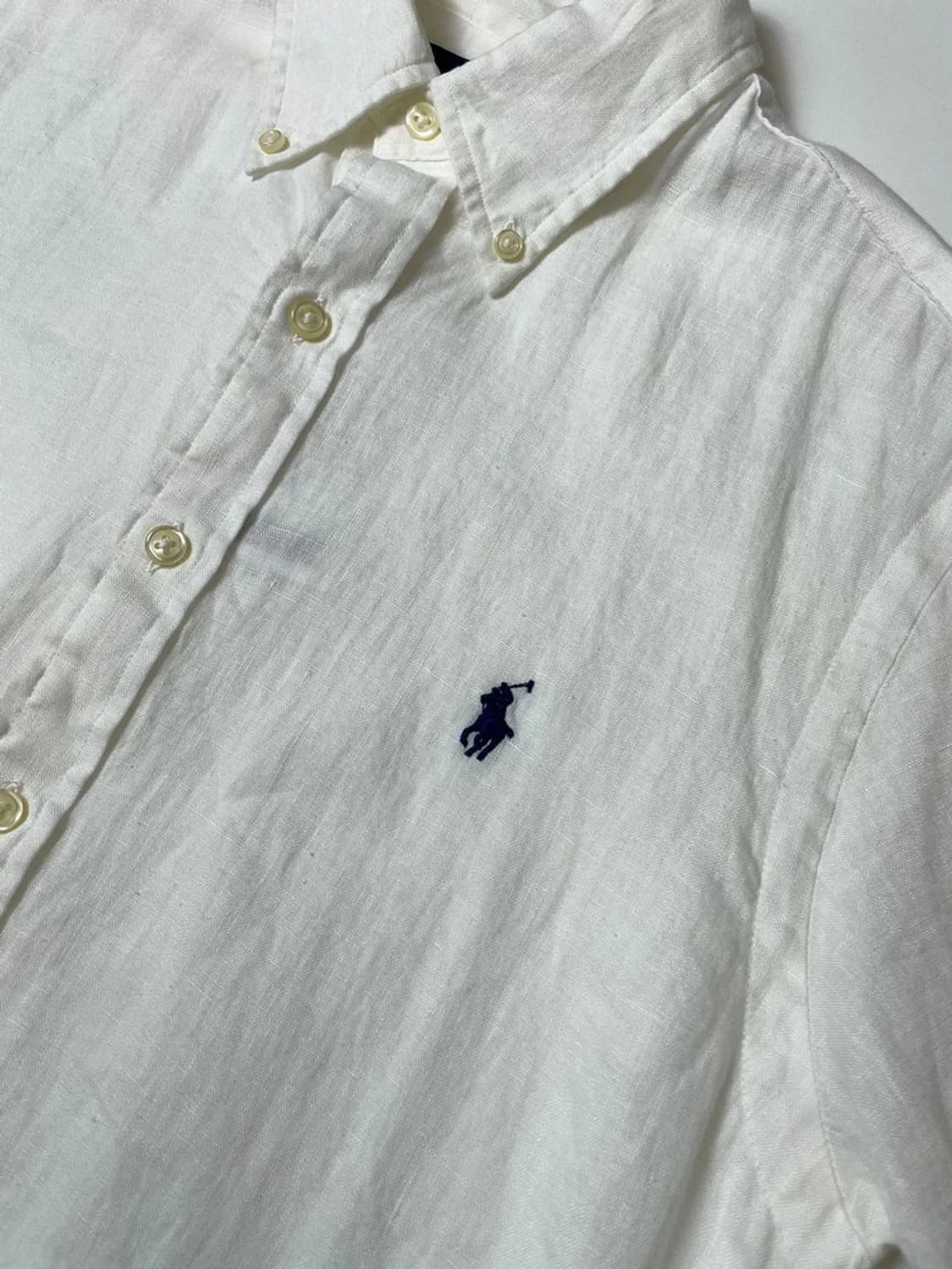 폴로 랄프로렌 슬림핏 포니 린넨 반팔 셔츠 PN9459 상품이미지3