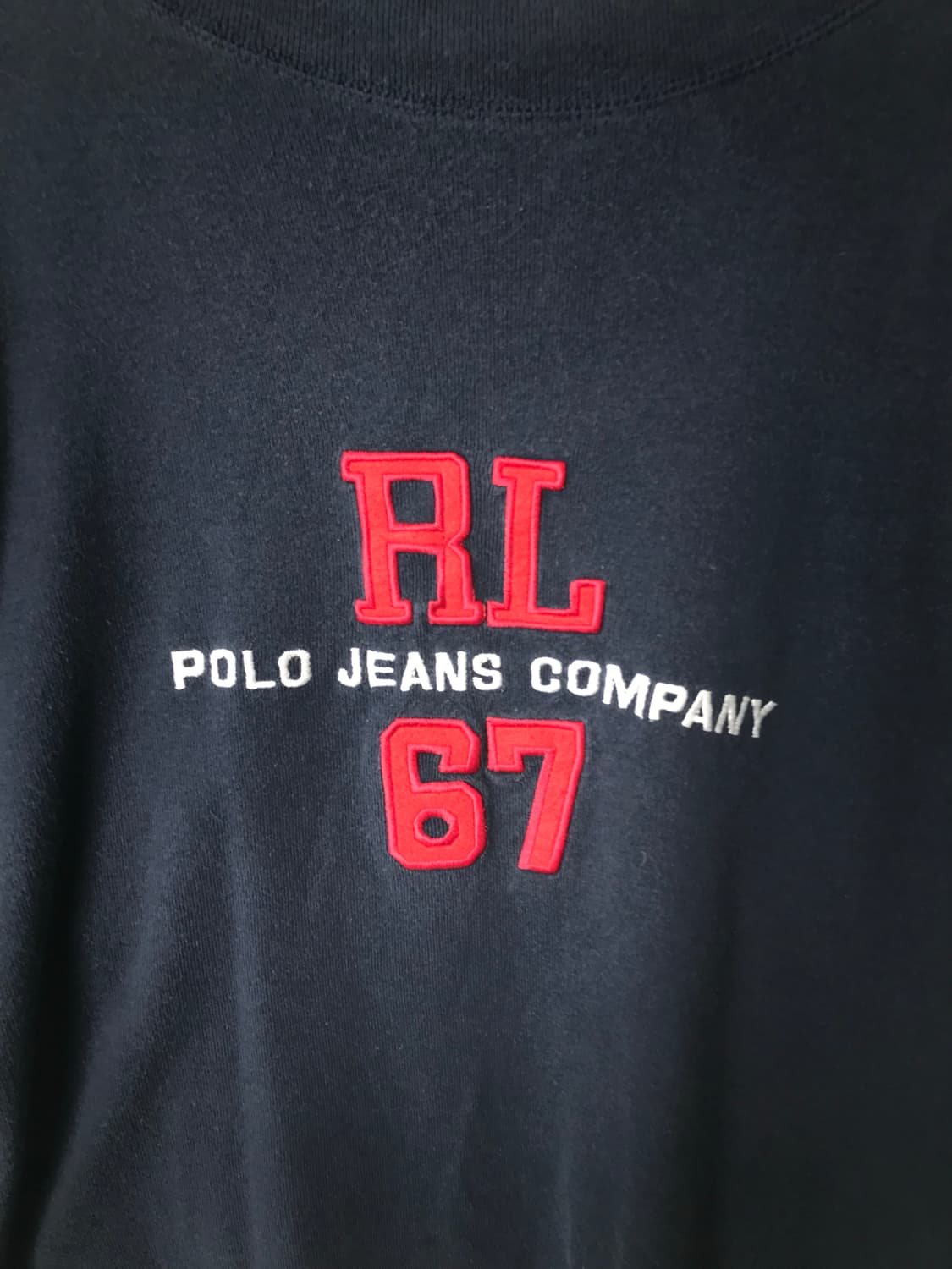 폴로 진스 자수로고 네이비 롱슬리브 긴팔티 상품이미지3