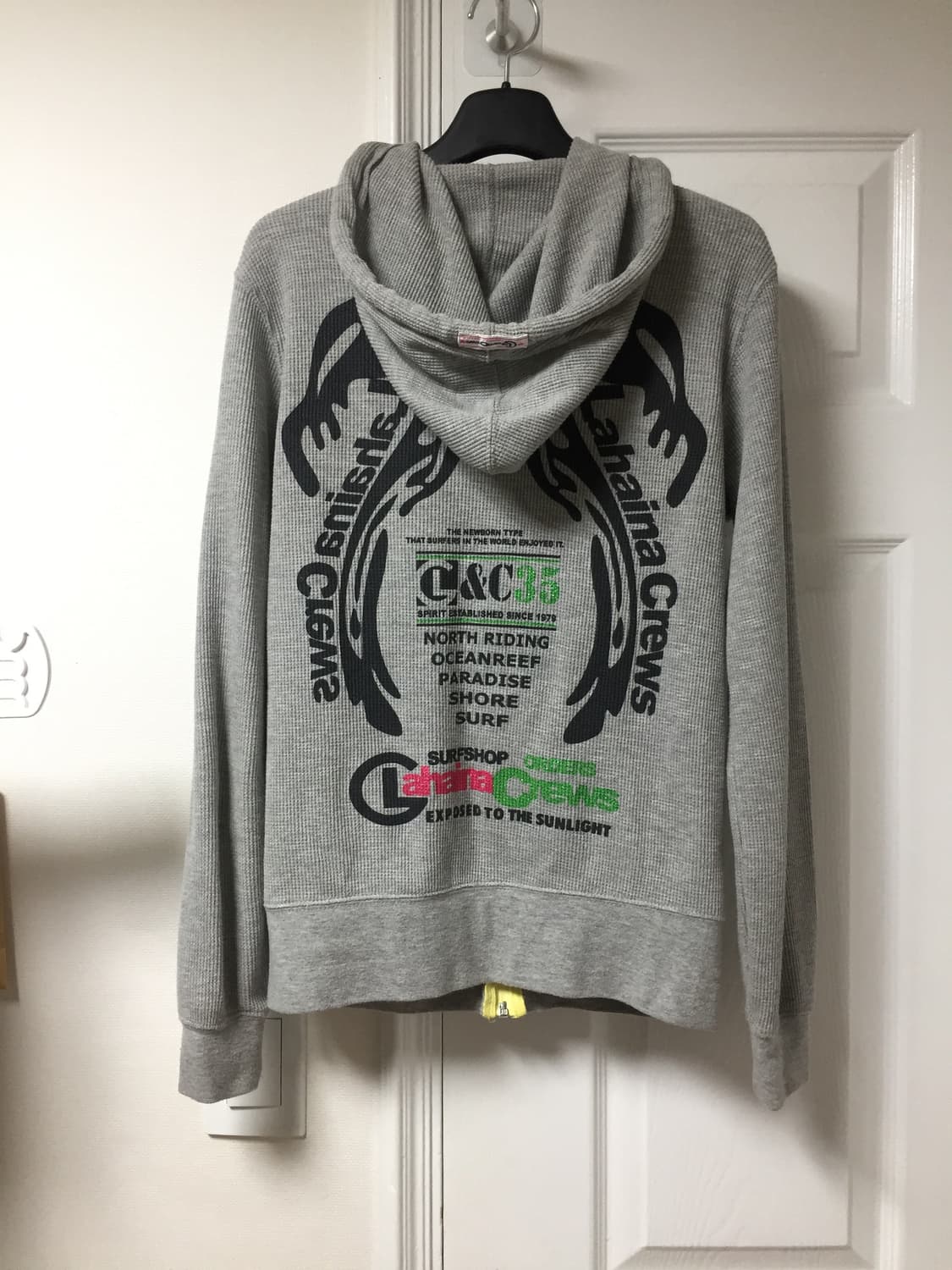 lahaina crews 슬림핏 후드집업 회색 상품이미지3