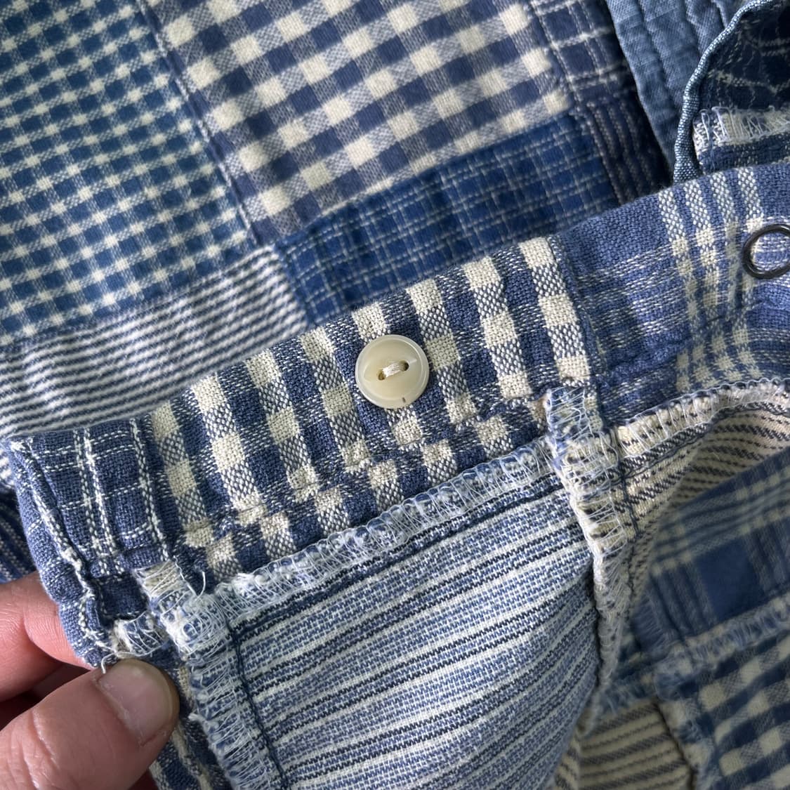 100 폴로 데님앤서플라이 패치워크 데님 셔츠 상품이미지6