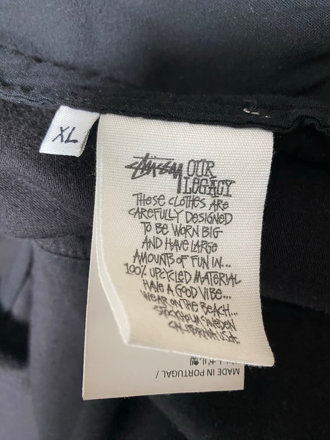 [XL] 스투시 x 아워레가시 블루종 자켓 블랙 몰스킨 상품이미지7