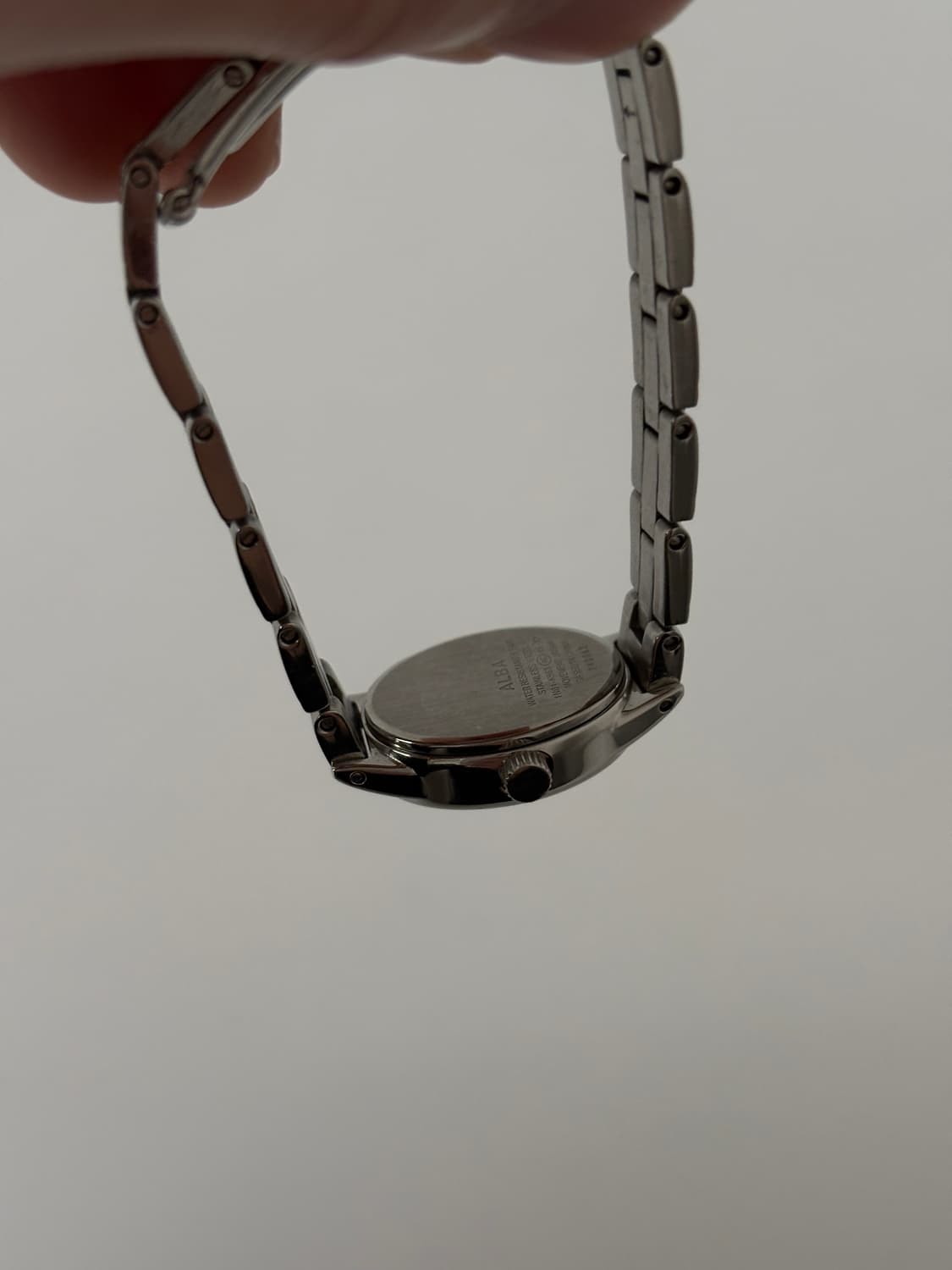 세이코 알바 1990년대 빈티지 시계 핑크 실버 오벌 쿼츠 여성 상품이미지8