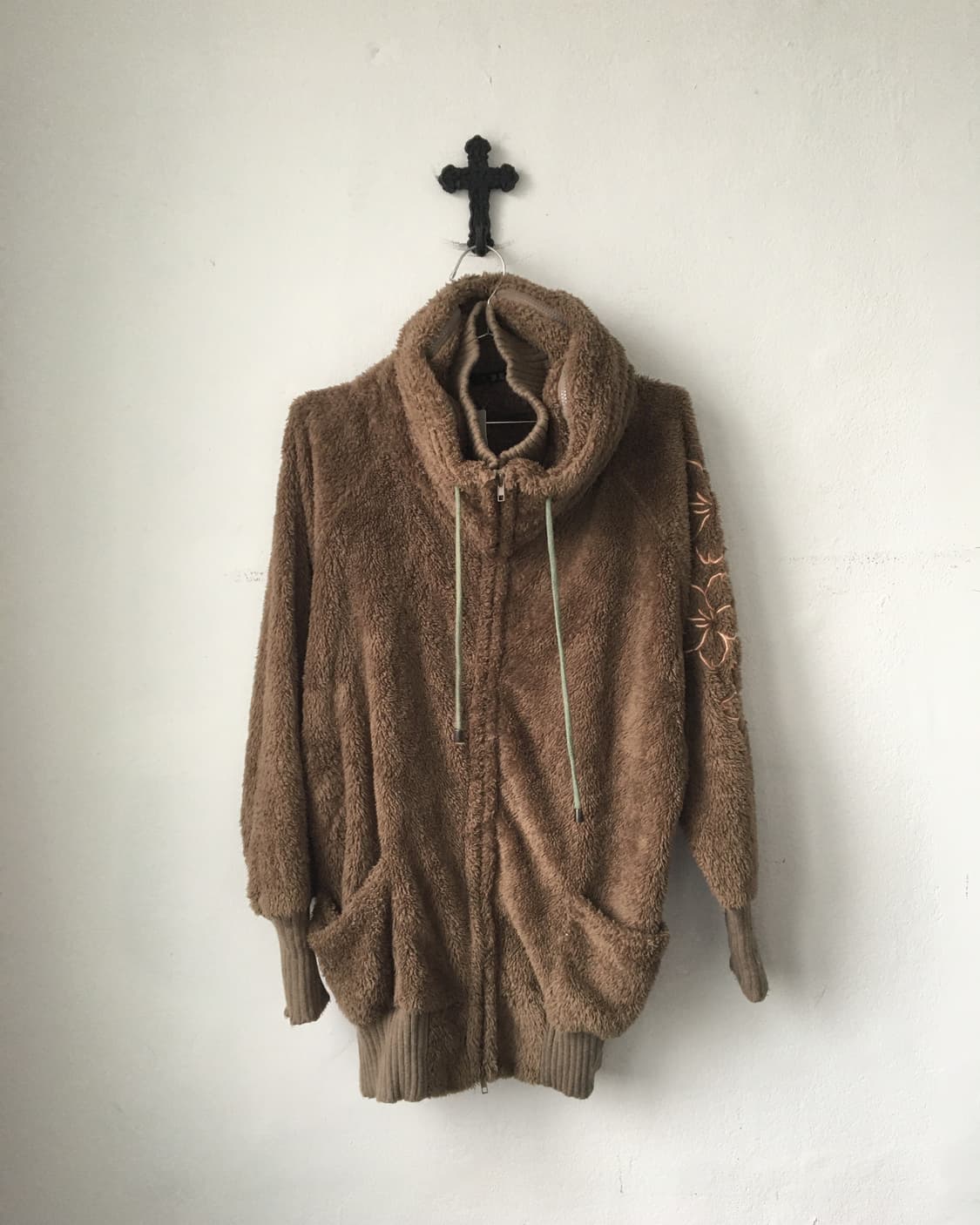 Oriental mood fleece high neck zip up 상품이미지2