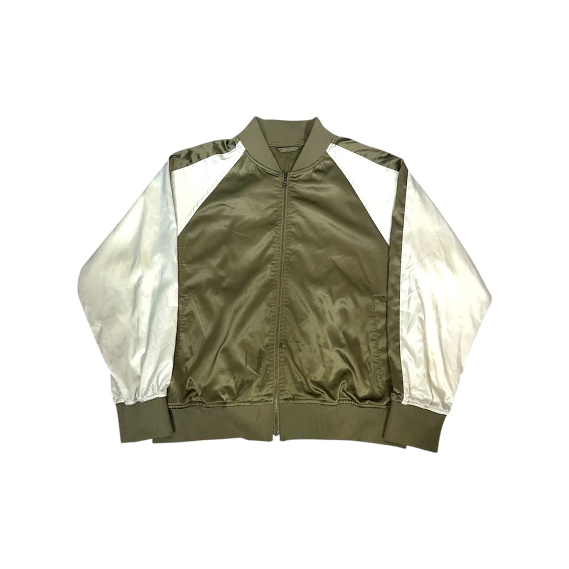 일본 빈티지 카키 화이트 스카잔 오버핏 자켓 XL 상품이미지4