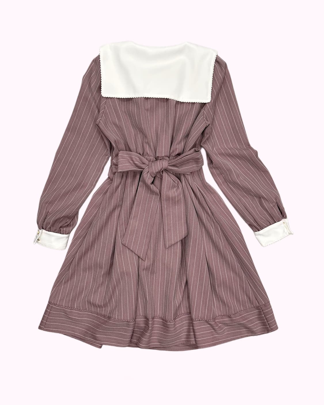 AMAVEL stripe pink ribbon dress 상품이미지4