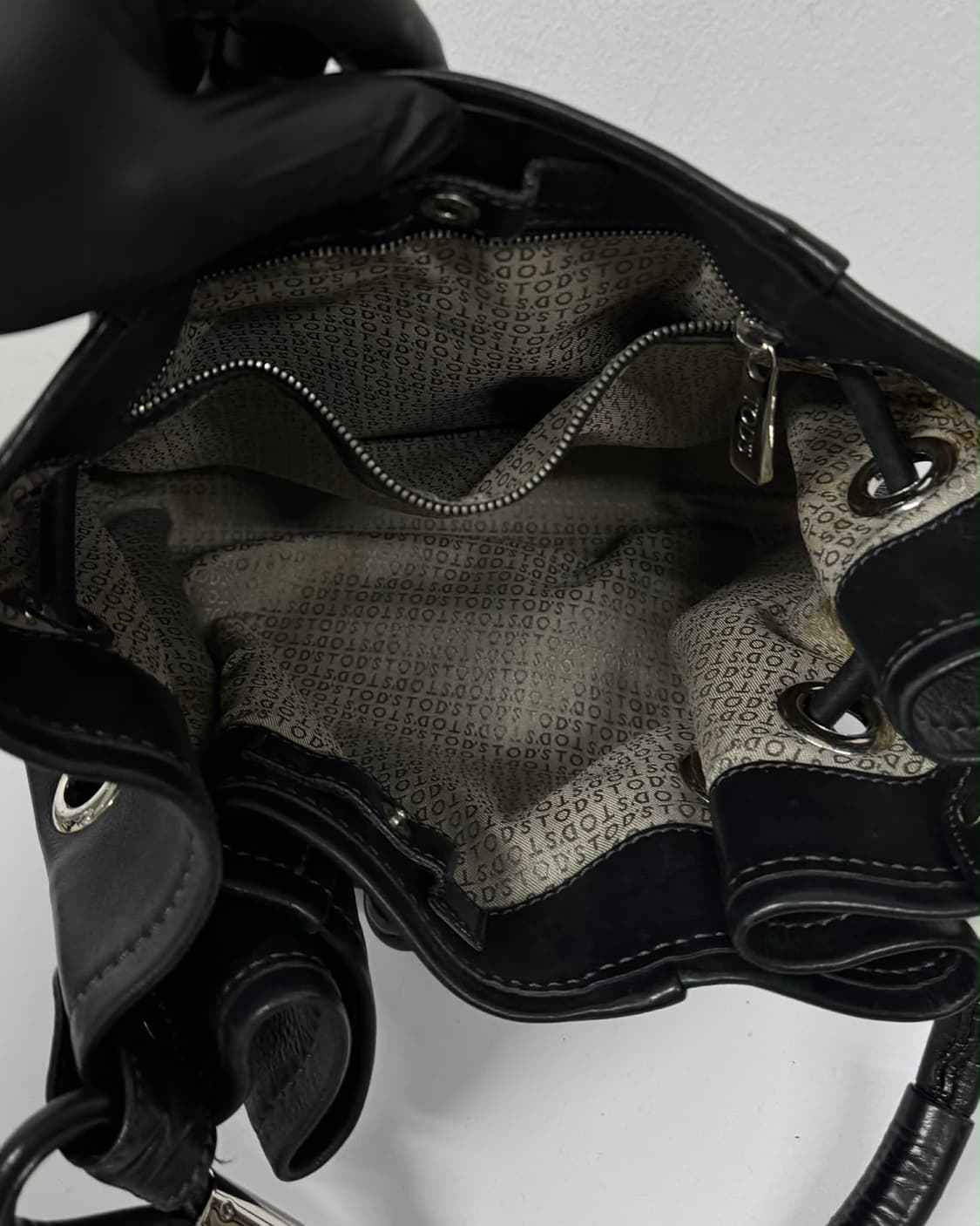 토즈 블랙 가죽 버킷 탑핸들 숄더 토트백 상품이미지7