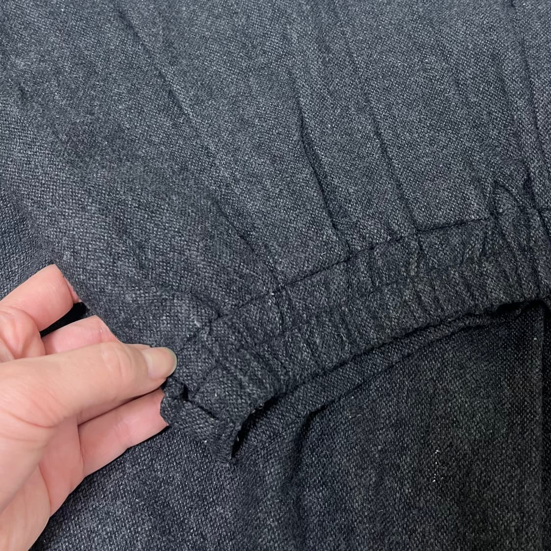 일본빈티지 모리걸 챠콜 미디 스커트 상품이미지2