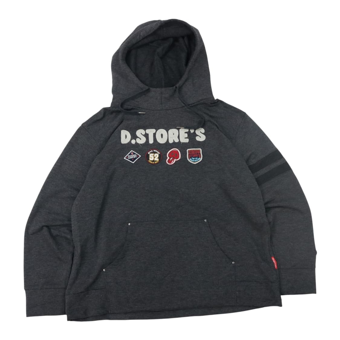 Drug Store's 드러그스토어 빈티지 패치 와펜 차콜 후드티셔츠 상품이미지1