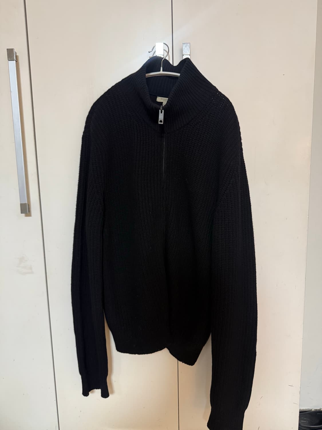 버버리 블랙 니트 집업 가디건 L~XL 상품이미지1