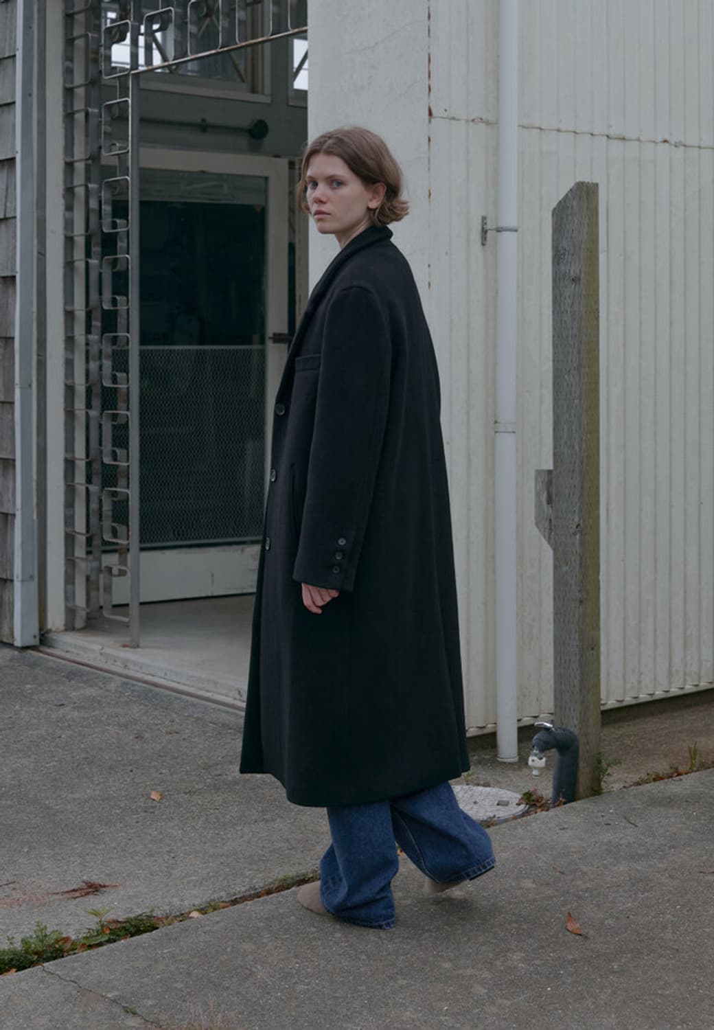 포저 울 싱글 맥시코트(블랙) 상품이미지3