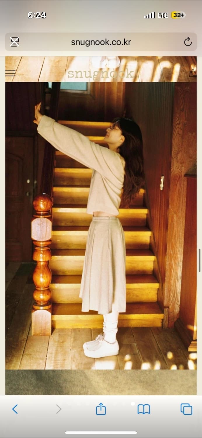 스너그눅 오트밀 핑크 라쿤 니트 상품이미지9