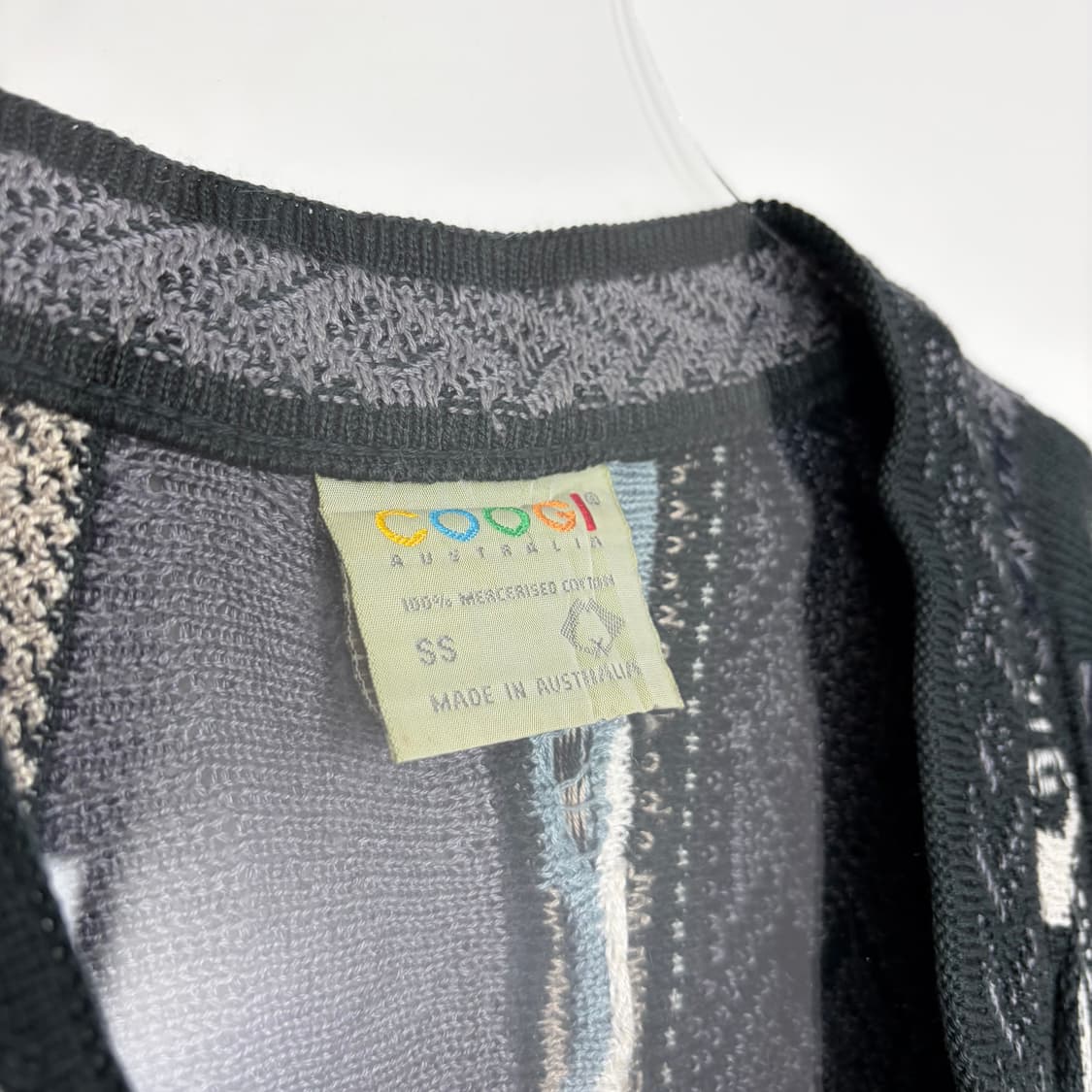 쿠지 패턴 니트 가디건 상품이미지2