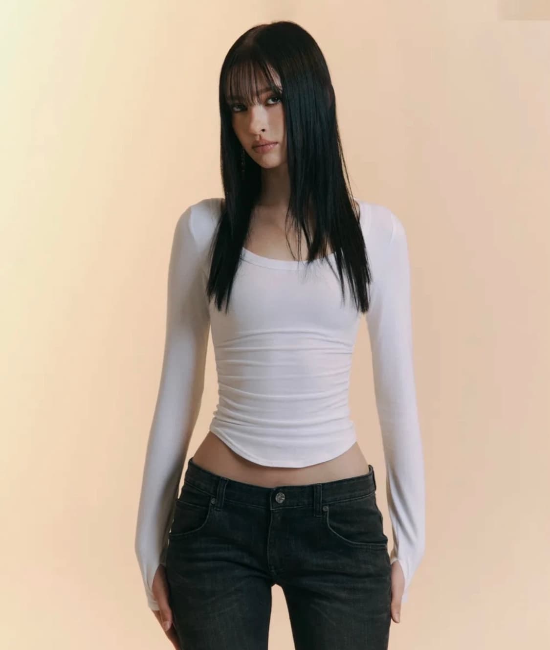 [무료배송]플리즈노팔로우 모모탑 momo top 화이트 상품이미지1