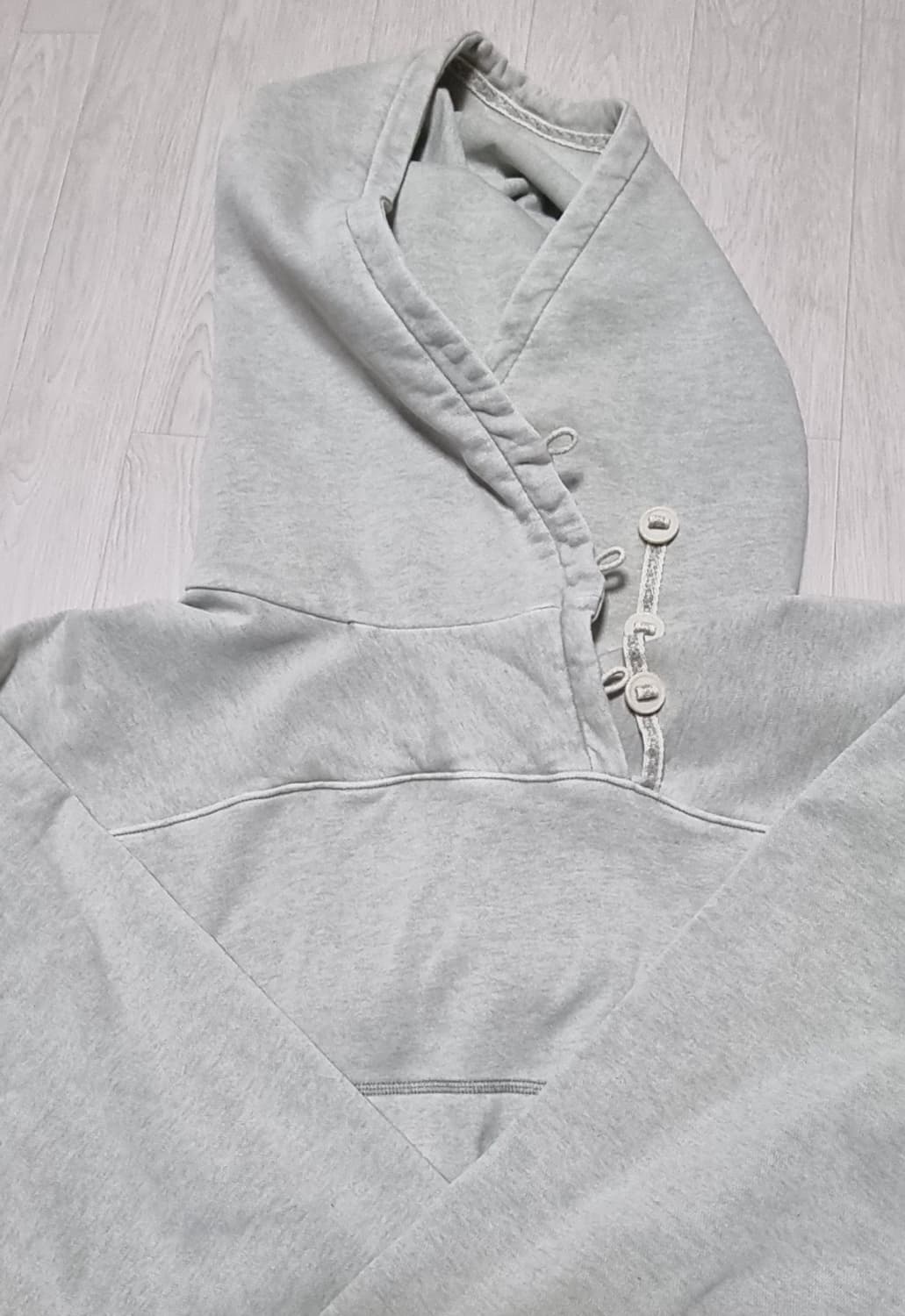 혜인서 버튼 후디 아이스블루 상품이미지4